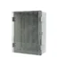 LVMA IP65 transparent cover plastic waterproof electrical enclosure hinged latch wall mount ABS junction box with perforated mounting plate